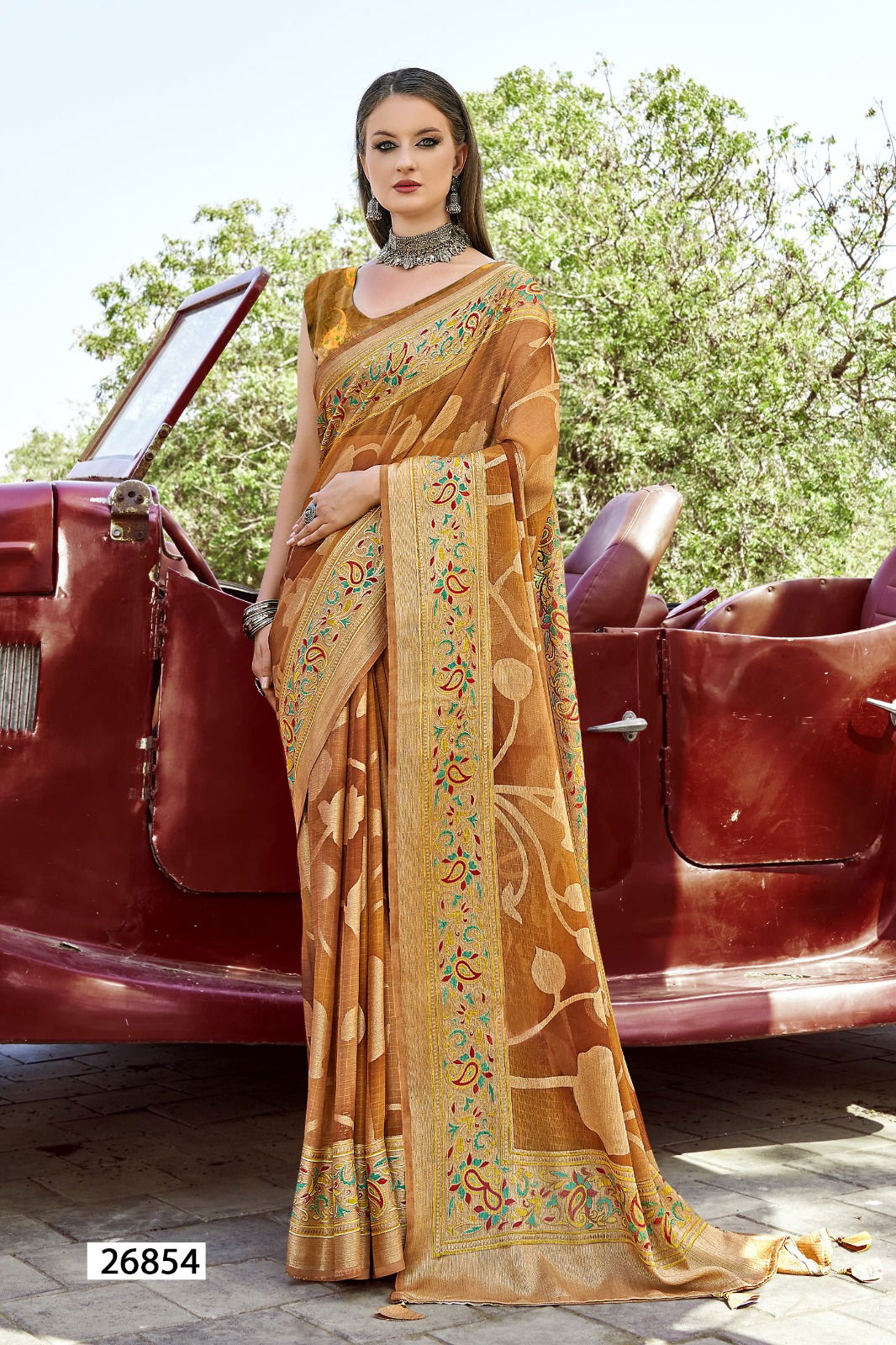 Harshika By Vallabhi Brasso Printed Sarees Wholesale Shop In Surat